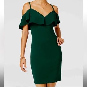 Emerald Sundae Juniors Off-Shoulder Bodycon Dress w/ Bra Pads built in